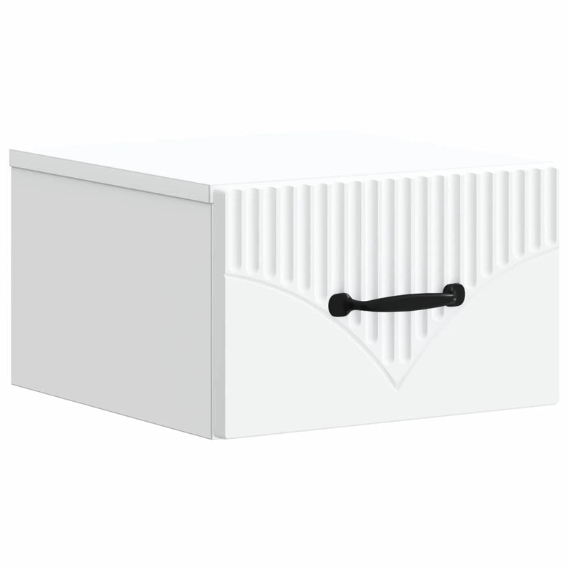 Wall-Mounted Bedside Cabinet White 34.5 x 33 x 20 cm