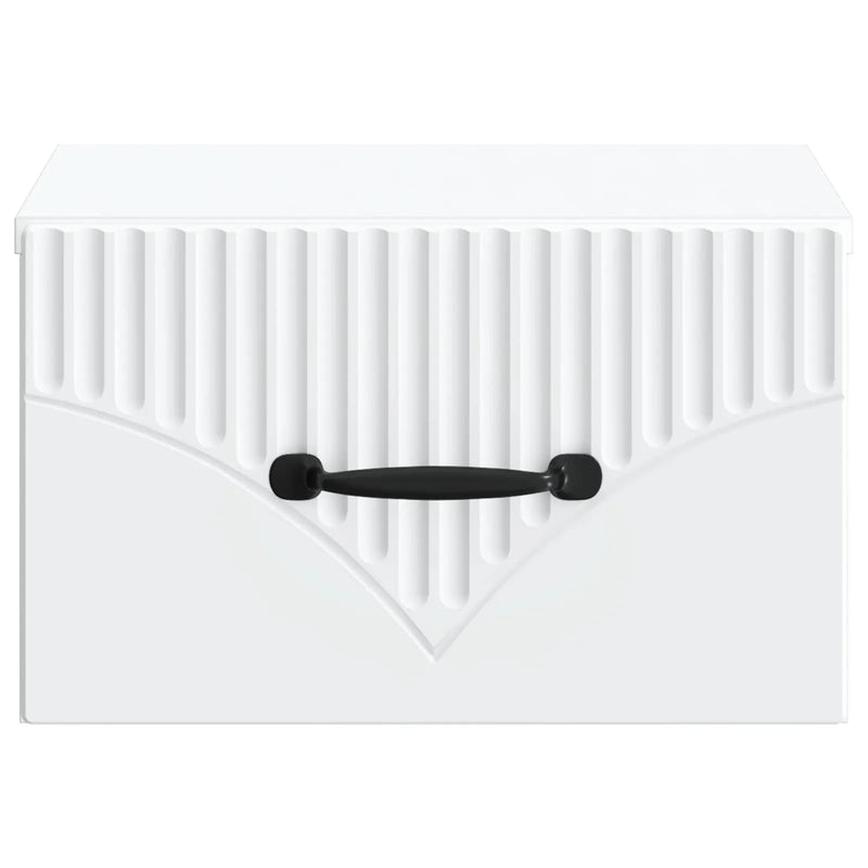 Wall-Mounted Bedside Cabinet White 34.5 x 33 x 20 cm
