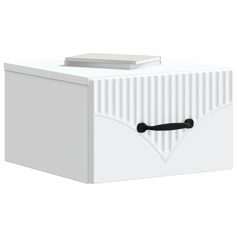 Wall-Mounted Bedside Cabinet White 34.5 x 33 x 20 cm