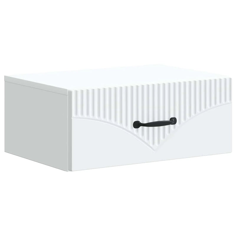 Wall-Mounted Bedside Cabinet White 49 x 34.5 x 20 cm