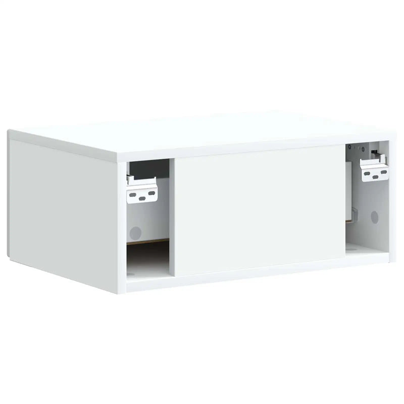 Wall-Mounted Bedside Cabinet White 49 x 34.5 x 20 cm