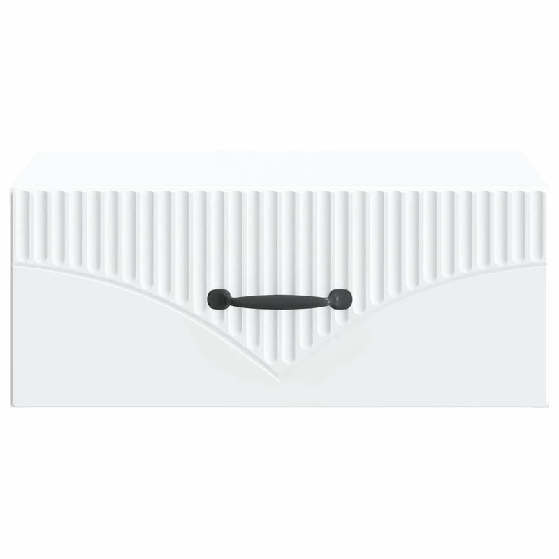 Wall-Mounted Bedside Cabinet White 49 x 34.5 x 20 cm