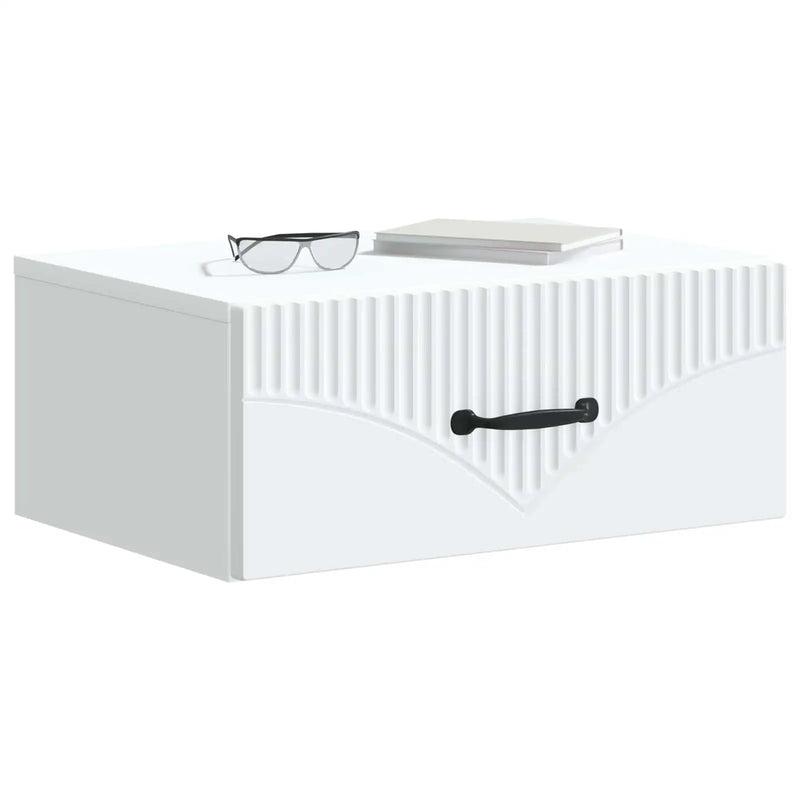Wall-Mounted Bedside Cabinet White 49 x 34.5 x 20 cm