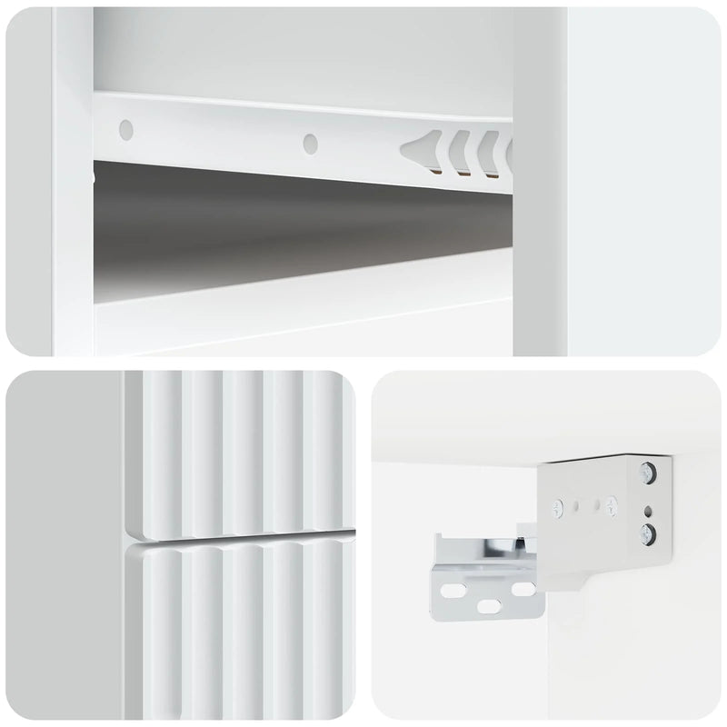 Wall-Mounted Bedside Cabinet White 34.5 x 33 x 40 cm