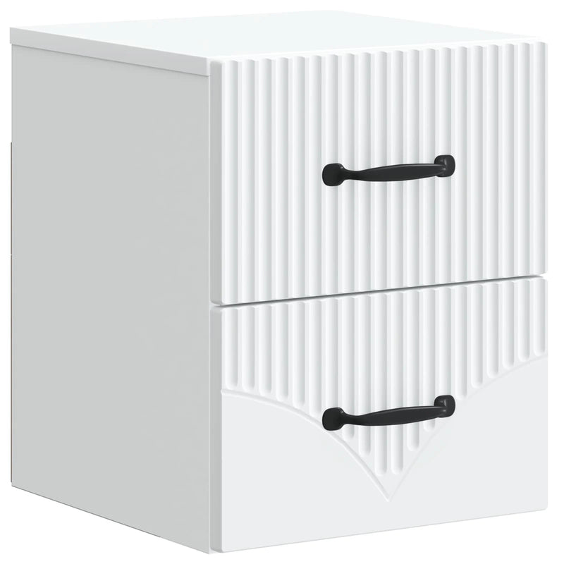 Wall-Mounted Bedside Cabinet White 34.5 x 33 x 40 cm