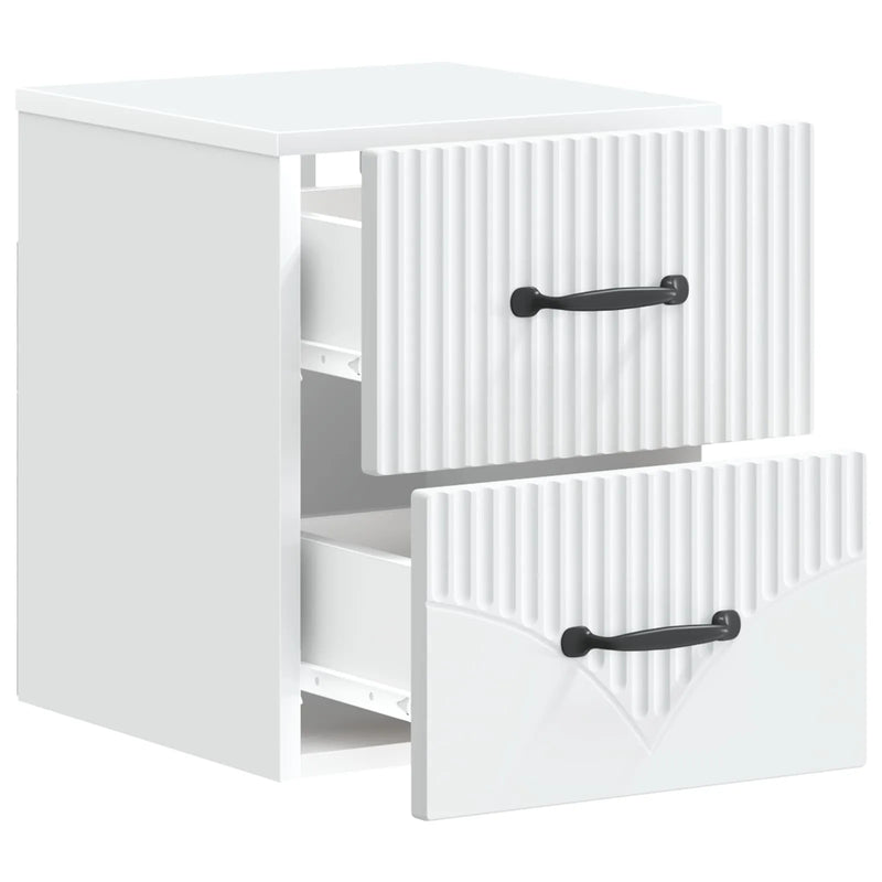 Wall-Mounted Bedside Cabinet White 34.5 x 33 x 40 cm