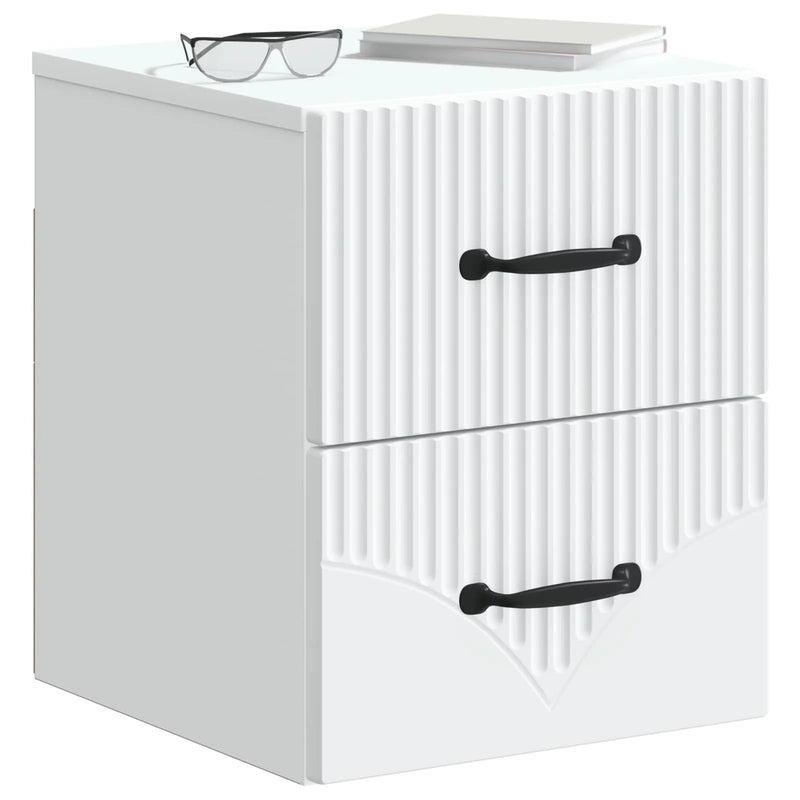 Wall-Mounted Bedside Cabinet White 34.5 x 33 x 40 cm
