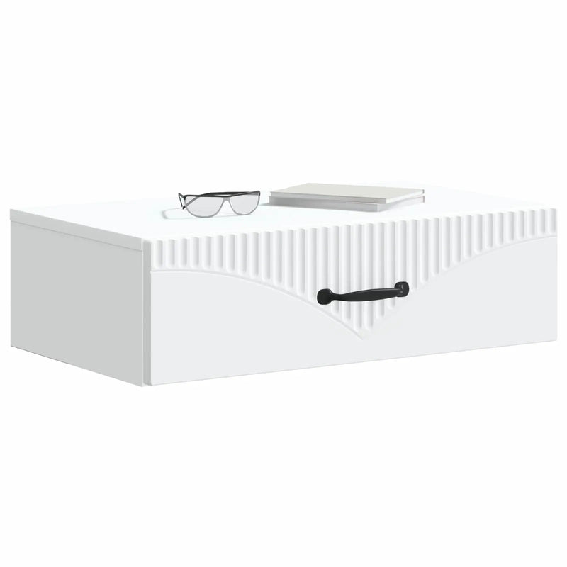 Wall-Mounted Side Table White 59 x 34.5 x 17 cm Engineered Wood