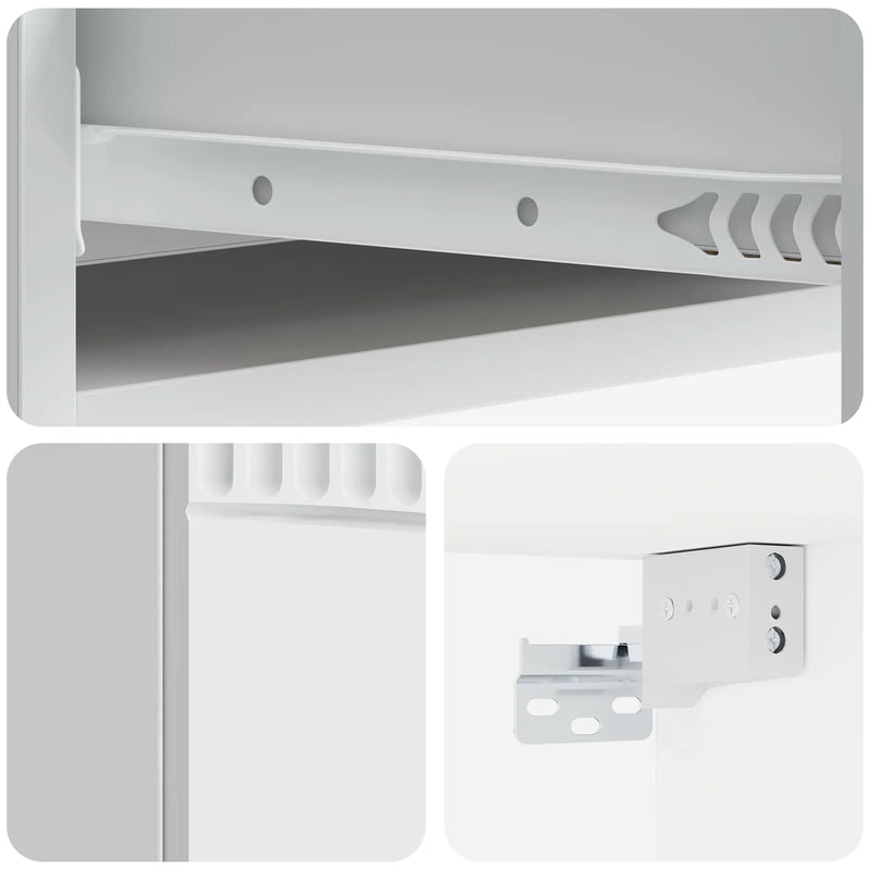 Wall-Mounted Side Table Wall-mounted White 87.5 x 34.5 x 17 cm