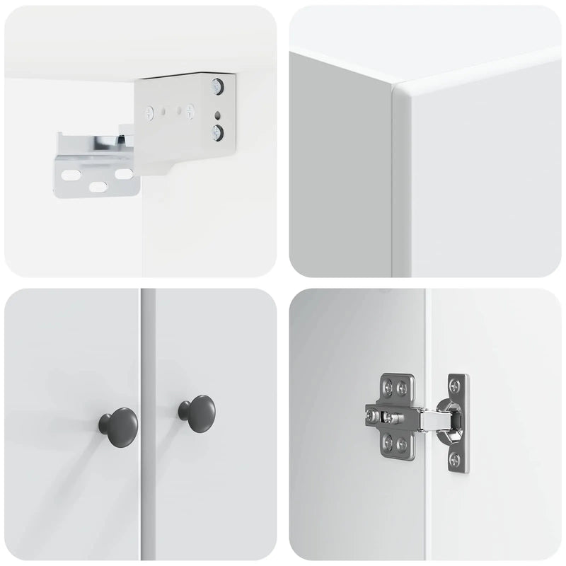 Wall-Mounted Cabinet White 66 x 34.5 x 90 cm Engineered Wood
