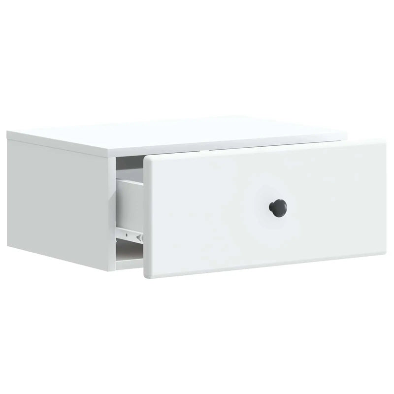 Wall-Mounted Bedside Cabinet White 49 x 34.5 x 20 cm