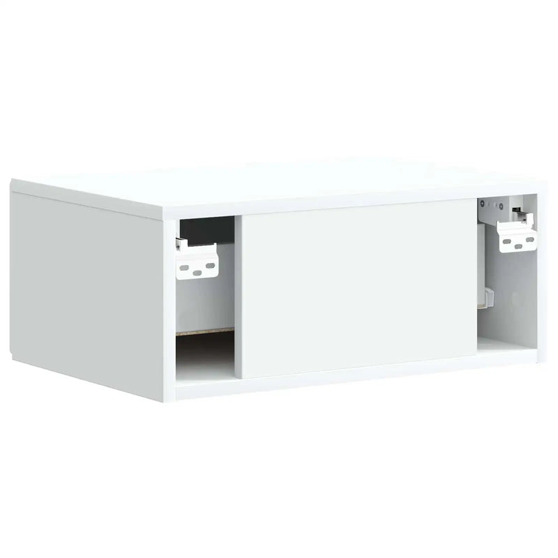Wall-Mounted Bedside Cabinet White 49 x 34.5 x 20 cm