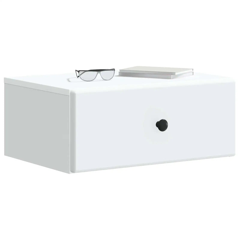 Wall-Mounted Bedside Cabinet White 49 x 34.5 x 20 cm