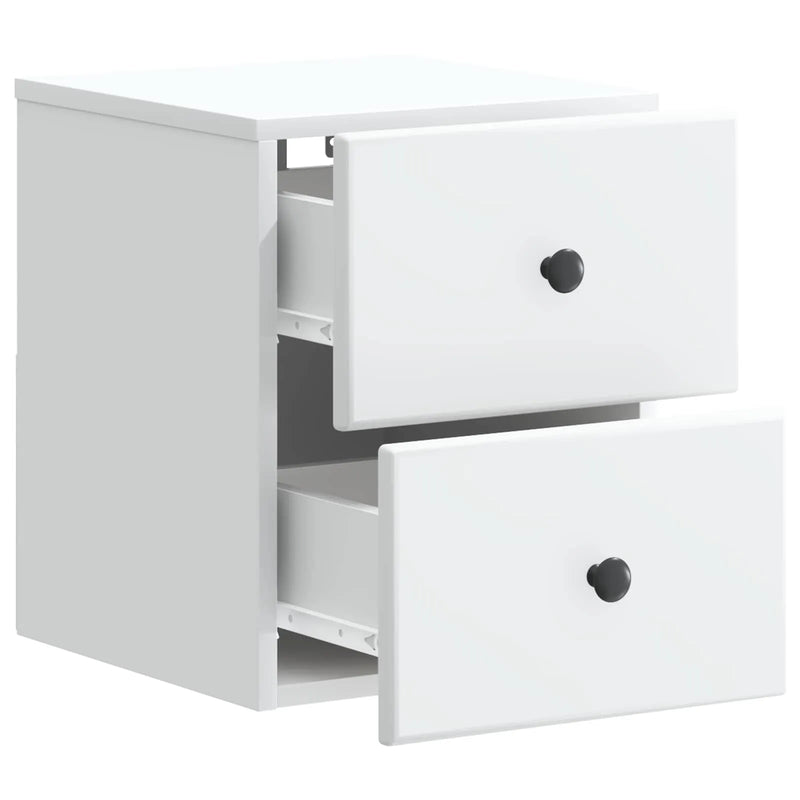 Wall-Mounted Bedside Cabinet White 34.5 x 33 x 40 cm