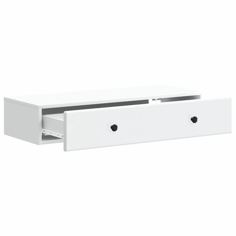 Wall-Mounted Side Table Wall-mounted White 87.5 x 34.5 x 17 cm