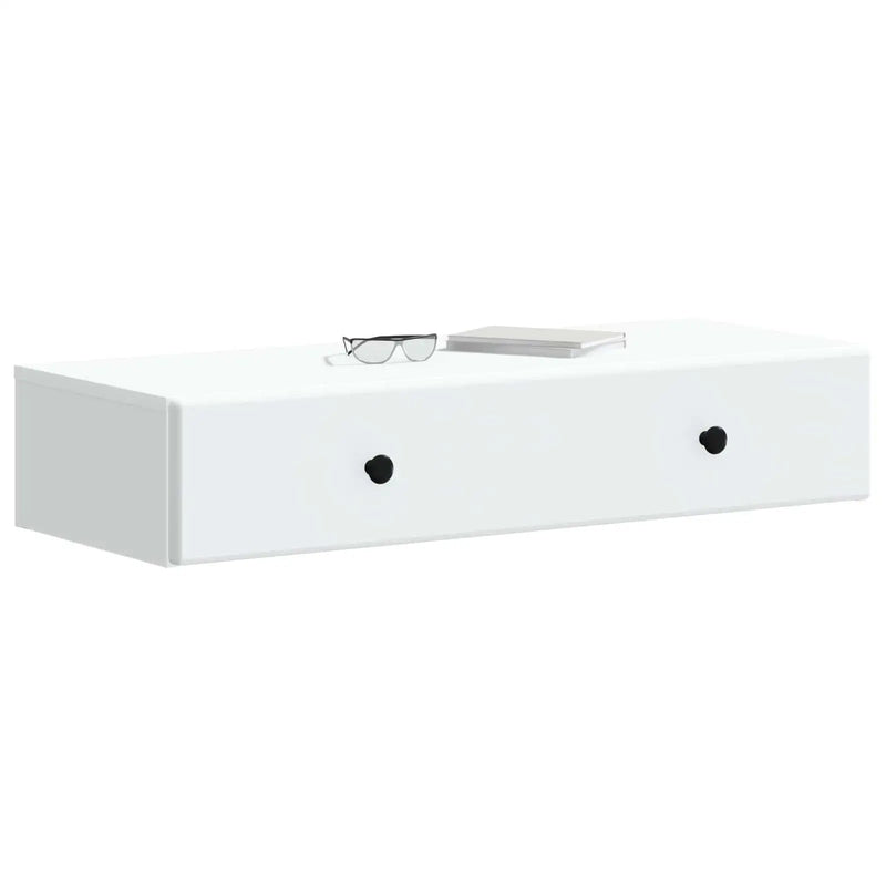 Wall-Mounted Side Table Wall-mounted White 87.5 x 34.5 x 17 cm