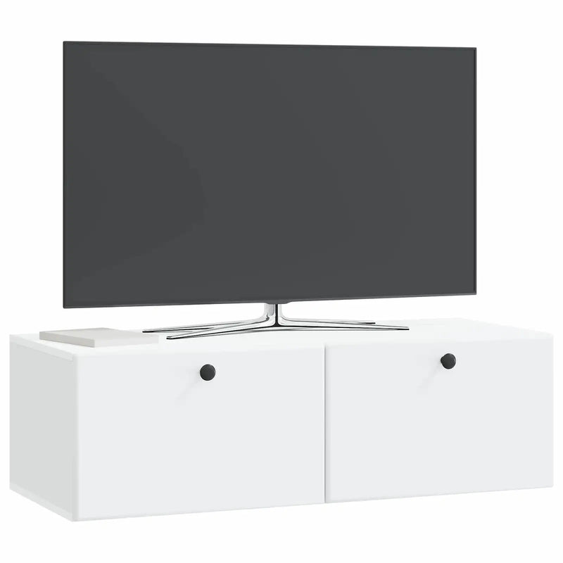 Wall-Mounted TV Cabinet White 98 x 41 x 30 cm Engineered Wood