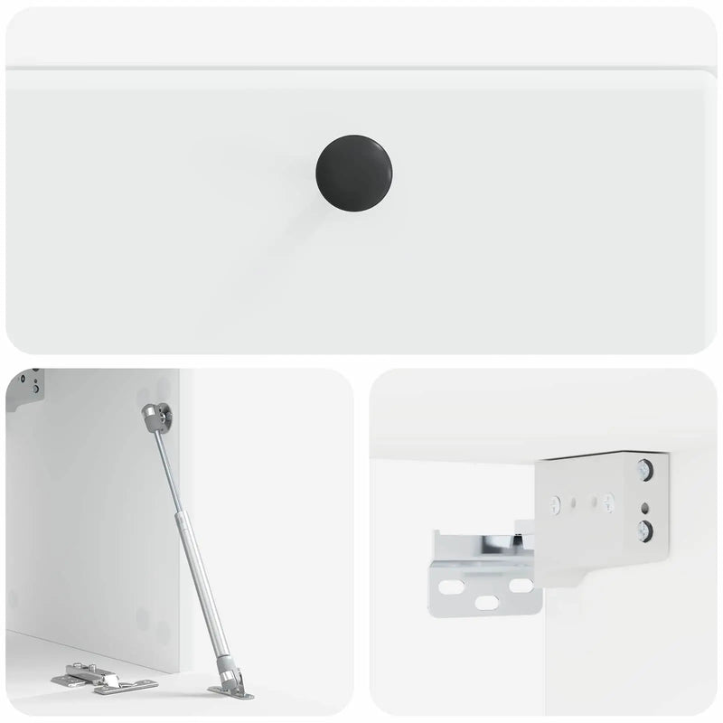 Wall-Mounted TV Cabinet White 59.5 x 31 x 30 cm Engineered Wood
