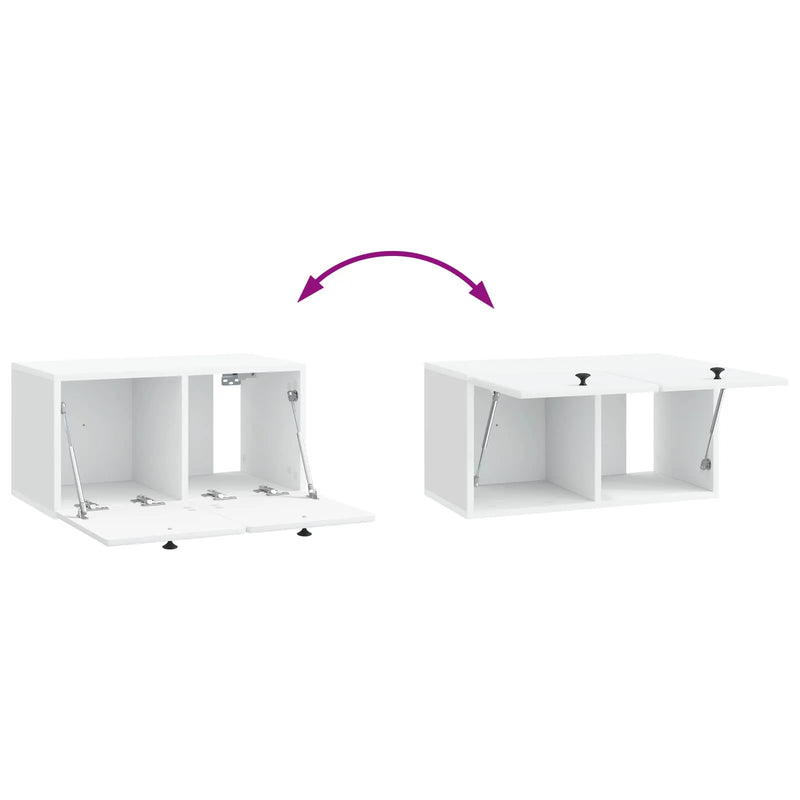 Wall-Mounted TV Cabinet White 59.5 x 31 x 30 cm Engineered Wood