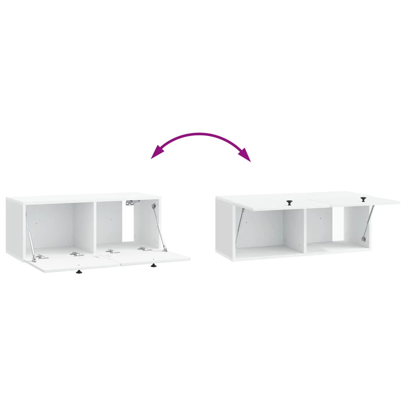 Wall-Mounted TV Cabinet White 78.5 x 31 x 30 cm Engineered Wood