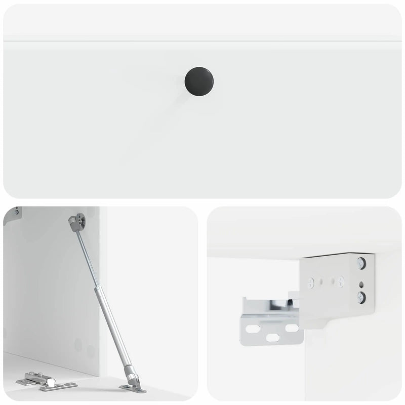 Wall-Mounted TV Cabinet White 98 x 31 x 30 cm Engineered Wood