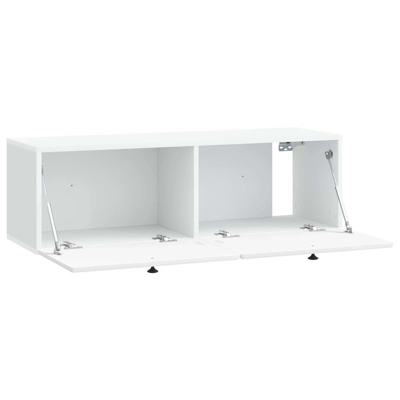 Wall-Mounted TV Cabinet White 98 x 31 x 30 cm Engineered Wood