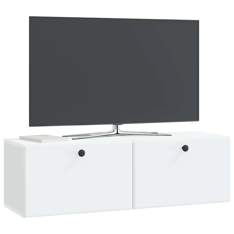 Wall-Mounted TV Cabinet White 98 x 31 x 30 cm Engineered Wood