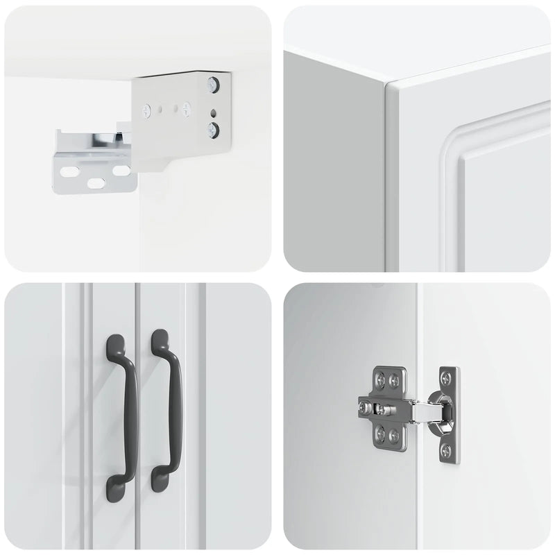 Wall-Mounted Cabinet White 59 x 31 x 60 cm Engineered Wood