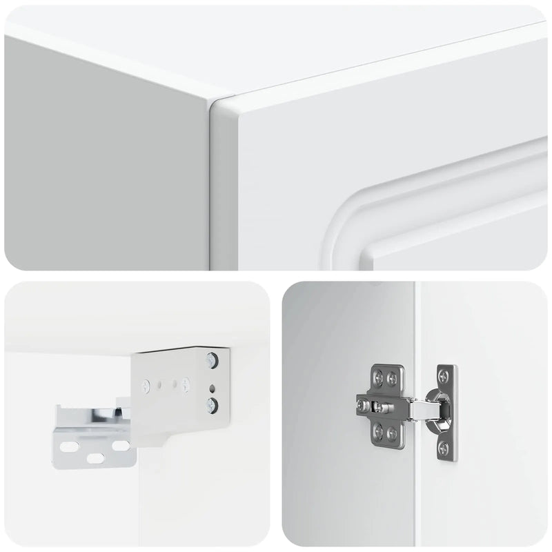 Wall-Mounted Cabinet White 33 x 34.5 x 90 cm Engineered Wood