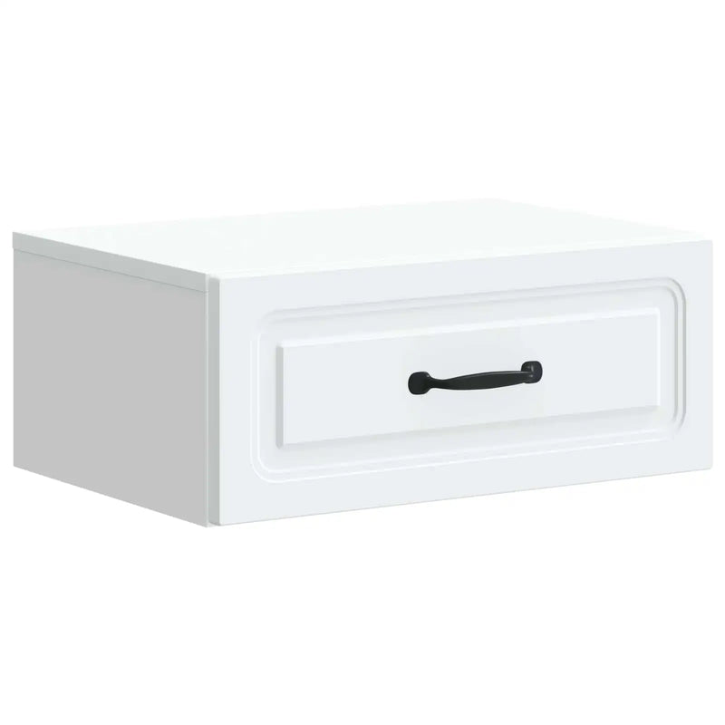 Wall-Mounted Bedside Cabinet White 49 x 34.5 x 20 cm