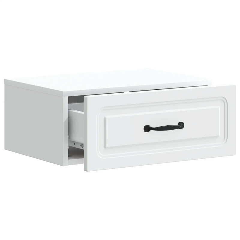 Wall-Mounted Bedside Cabinet White 49 x 34.5 x 20 cm