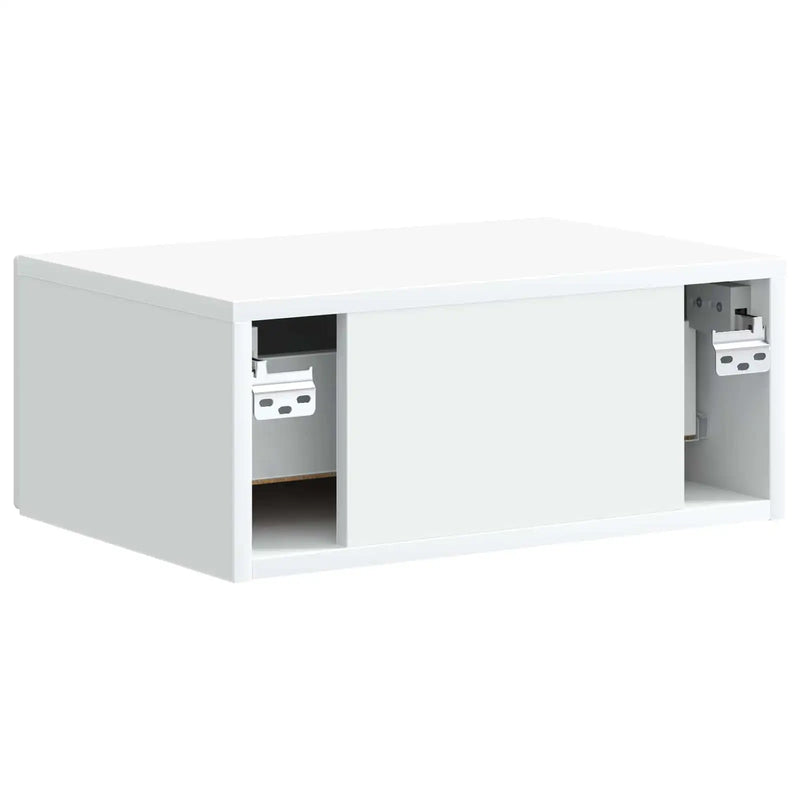 Wall-Mounted Bedside Cabinet White 49 x 34.5 x 20 cm