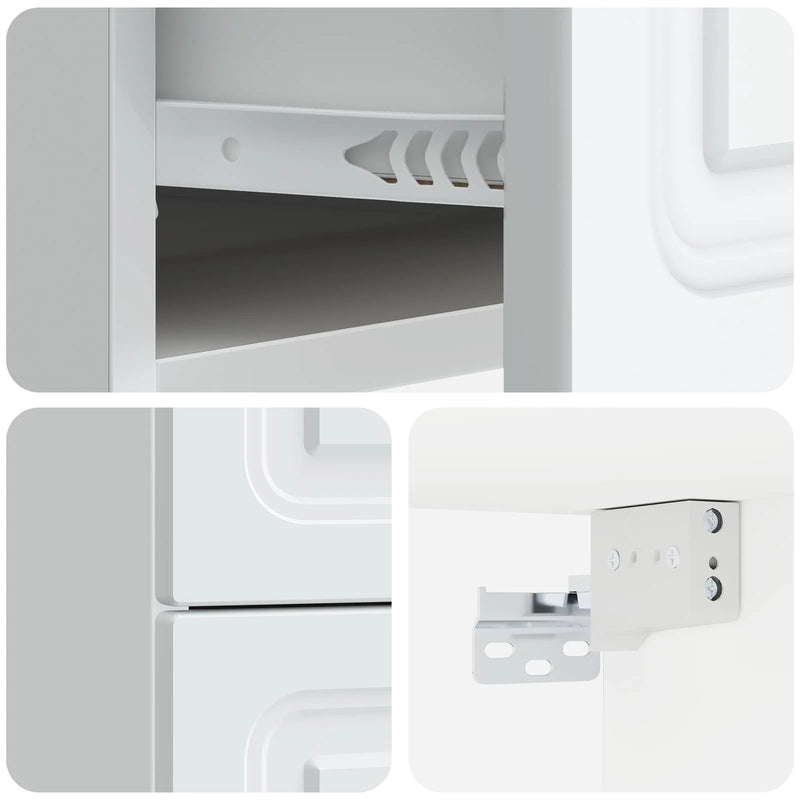 Wall-Mounted Bedside Cabinet White 34.5 x 33 x 40 cm