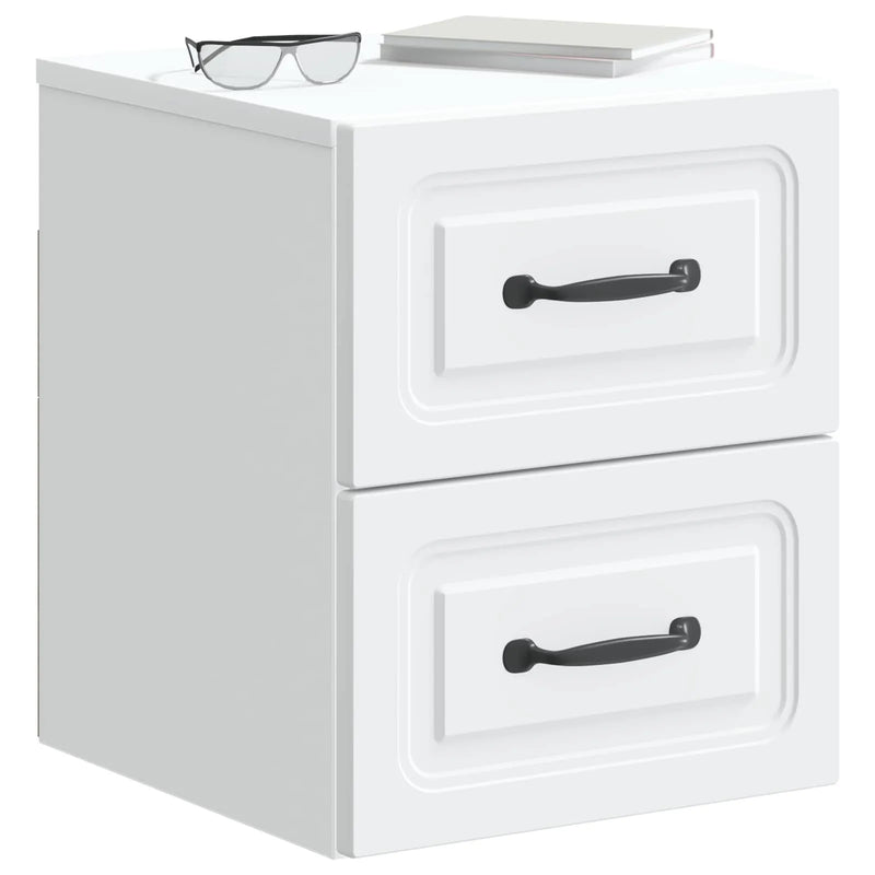 Wall-Mounted Bedside Cabinet White 34.5 x 33 x 40 cm
