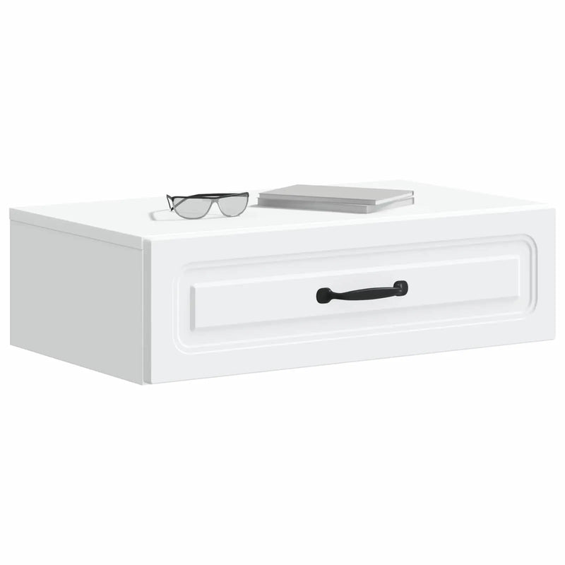 Wall-Mounted Side Table White 59 x 34.5 x 17 cm Engineered Wood