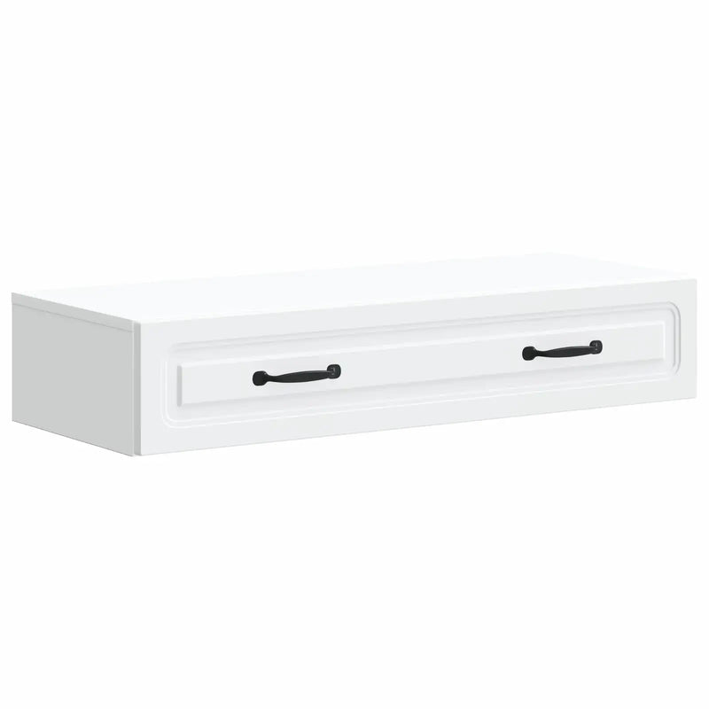 Wall-Mounted Side Table Wall-mounted White 87.5 x 34.5 x 17 cm