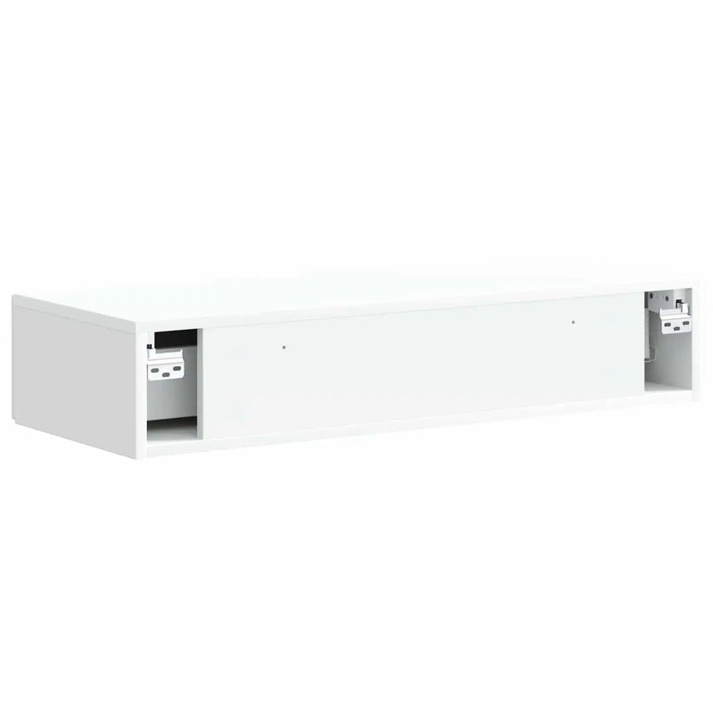 Wall-Mounted Side Table Wall-mounted White 87.5 x 34.5 x 17 cm