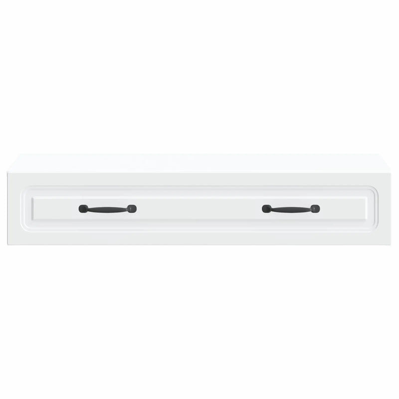 Wall-Mounted Side Table Wall-mounted White 87.5 x 34.5 x 17 cm