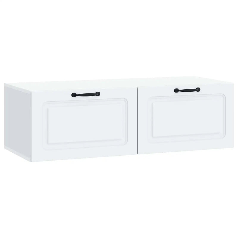 Wall-Mounted TV Cabinet White 98 x 41 x 30 cm Engineered Wood