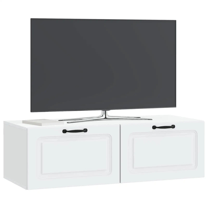Wall-Mounted TV Cabinet White 98 x 41 x 30 cm Engineered Wood