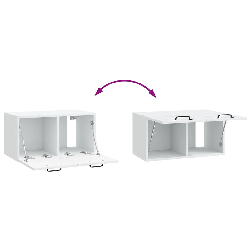 Wall-Mounted TV Cabinet White 59.5 x 31 x 30 cm Engineered Wood