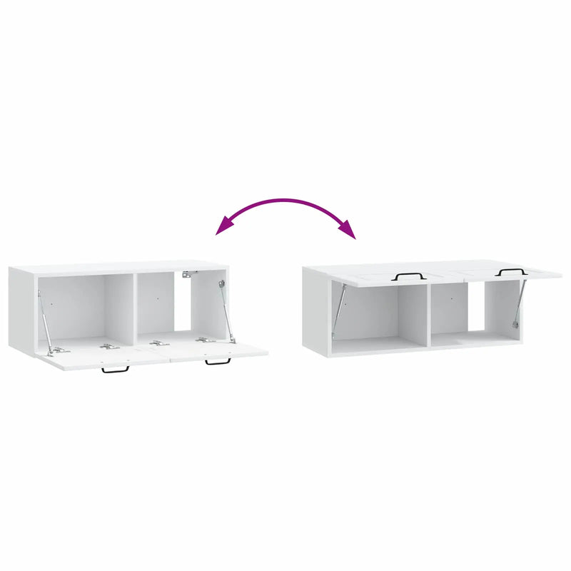 Wall-Mounted TV Cabinet White 78.5 x 31 x 30 cm Engineered Wood