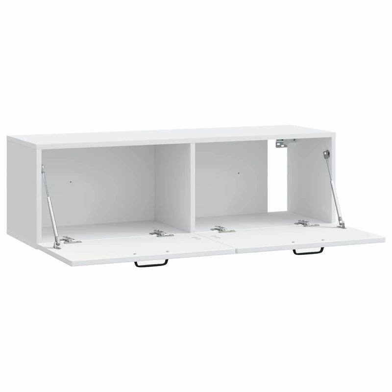 Wall-Mounted TV Cabinet White 98 x 31 x 30 cm Engineered Wood