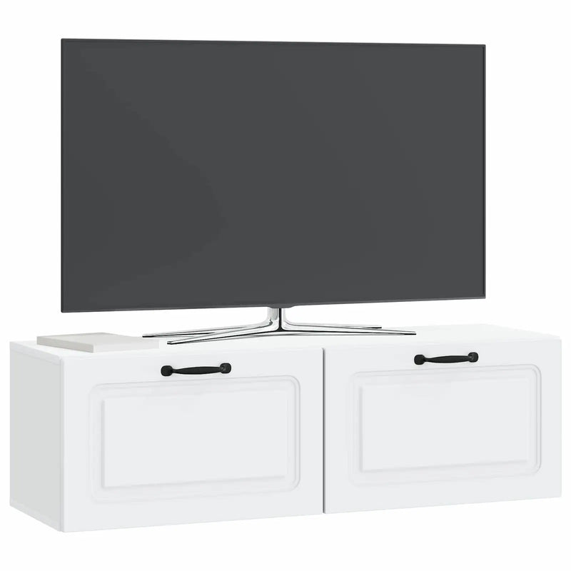 Wall-Mounted TV Cabinet White 98 x 31 x 30 cm Engineered Wood