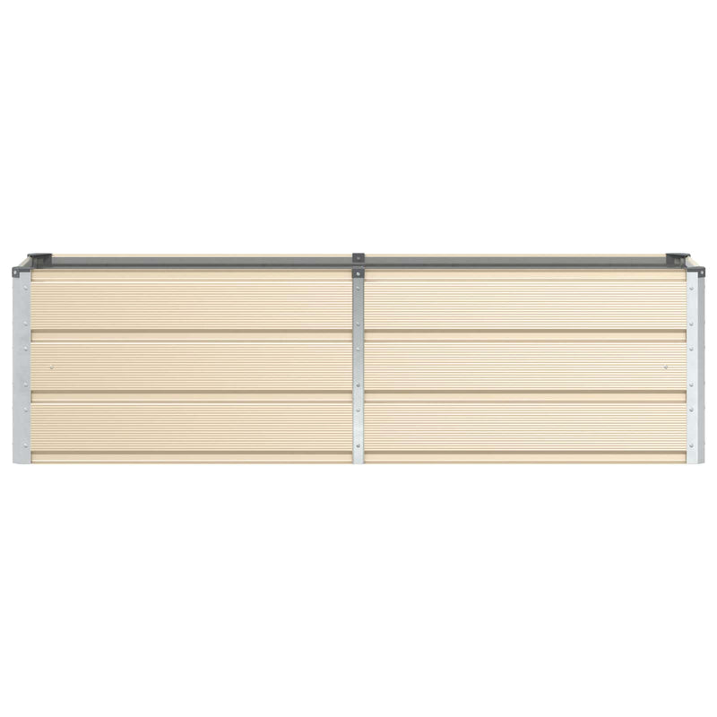 vidaXL Planter Ivory 160 x 40 x 45 cm Steel
