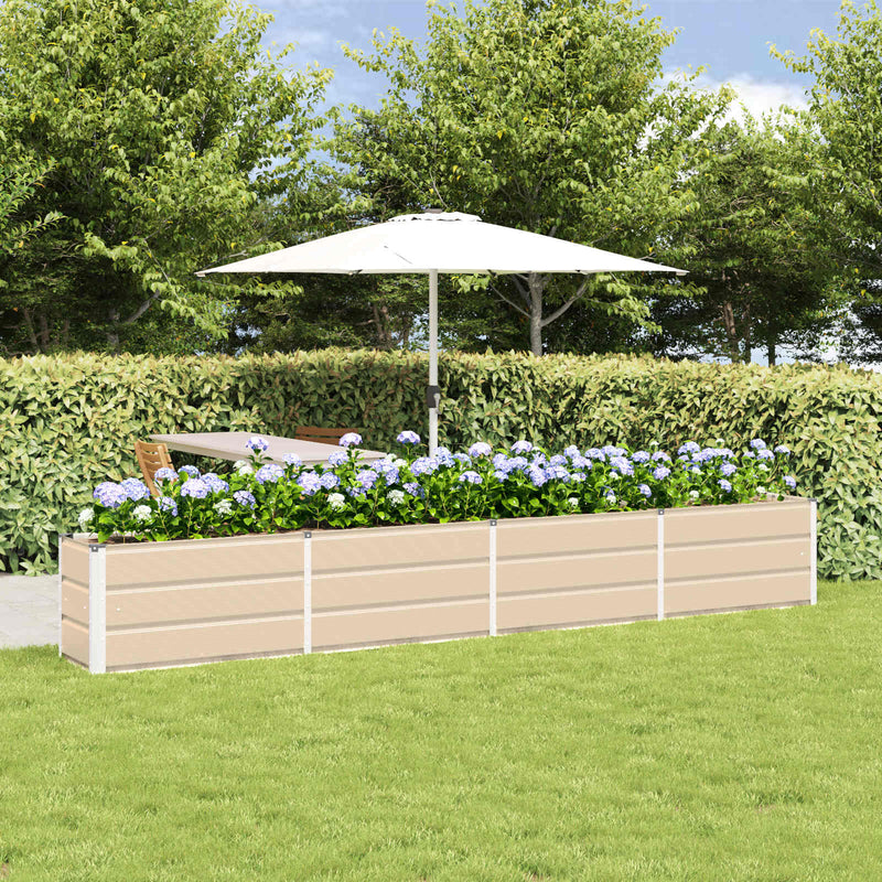 Planter Ivory 320 x 40 x 45 cm Steel