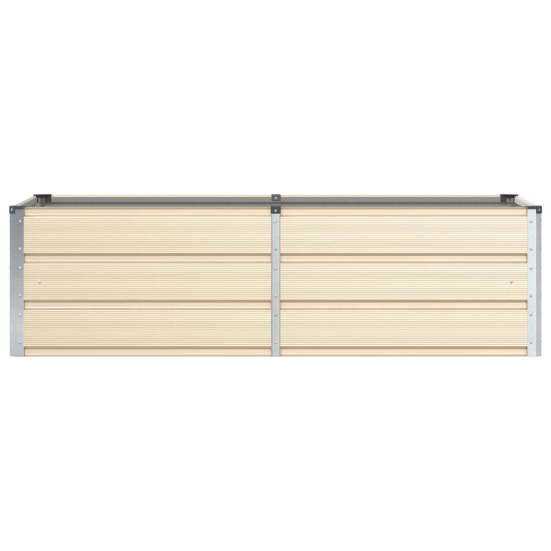 vidaXL Planter Ivory 160 x 80 x 45 cm Steel