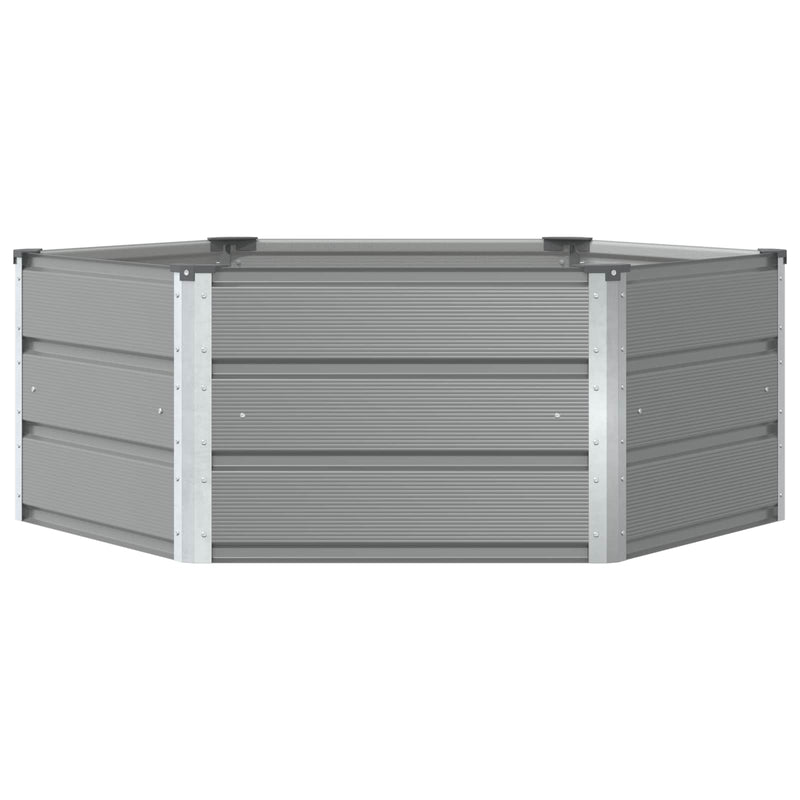 vidaXL Planter Light Grey 129 x 129 x 45 cm Steel