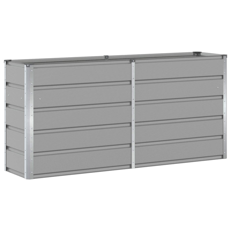 Planter Light Grey 160 x 40 x 75 cm Steel