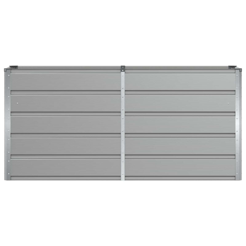 Planter Light Grey 160 x 40 x 75 cm Steel